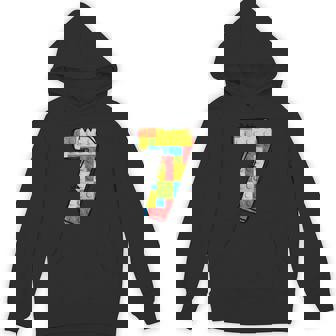 7 Year Old Blocks Building Master Builder 7Th Birthday Hoodie - Thegiftio