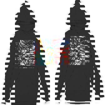 911 Statue Of Liberty USA Flag Twin Towers New York City Tank Top Unisex Hoodie - Monsterry