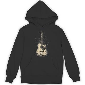 Acoustic Guitar Player Vintage Rock Graphic Hoodie - Thegiftio UK