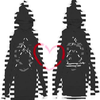 Adopt Symbol Triangle Heart Gotcha Day Family Adoption Unisex Hoodie - Monsterry