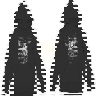 African Wild Dog Portrait Wildlife Safari Theme Unisex Hoodie - Monsterry