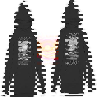Agadir Morocco Desert And Camel Sunset Vacation Unisex Hoodie - Monsterry
