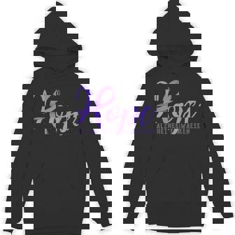 Alzheimer Awareness Hope For A Cure Alzheimer Warrior Unisex Hoodie - Monsterry
