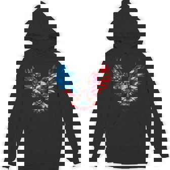 American Flag Bald Eagle Patriotic Eagle 4Th Of July Usa Hoodie - Seseable