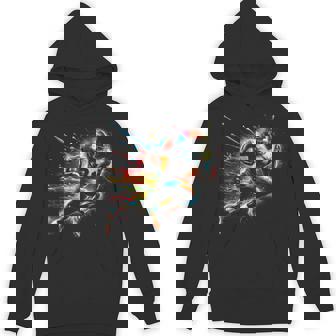 American Football Player Paint Hoodie - Thegiftio