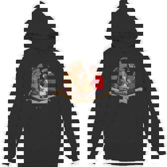 Arm Wrestling Fighting A Bear Arm Wrestler Unisex Hoodie - Monsterry