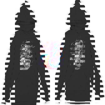 Artistic Blue Scale Snake Art On The Mystical Background Premium Unisex Hoodie - Monsterry