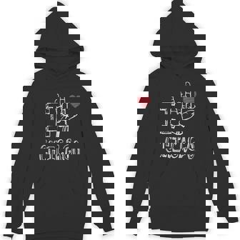 ASL I Love Chicago Sign Language With Heart Unisex Hoodie - Monsterry