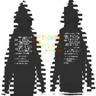 Autism Awareness 5 Things You Should Know About My Son Hoodie - Thegiftio