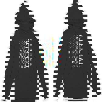 Autism Awareness Dad Usa Flag Fathers Day Hoodie - Monsterry