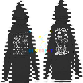 Autism Awareness Its Ok To Be Different Acceptance Skeleton Hoodie | Seseable UK