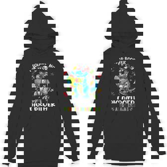 Autism Awareness I Wear Blue For My Big Brother Dinosaur Hoodie | Mazezy