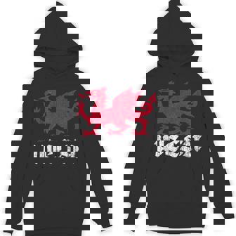 Awesome Welsh Dragon A Welsh Pride Welsh Roots Welsh People Unisex Hoodie - Monsterry