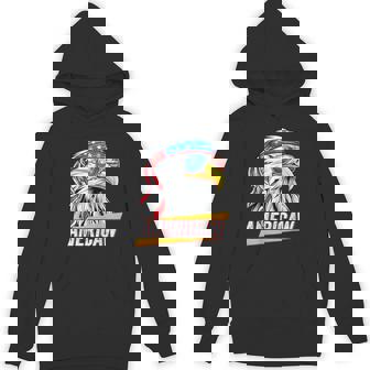 Bald Eagle Americaw American Flag USA Patriotic Merica Unisex Hoodie - Monsterry
