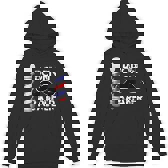 Barbers Pole Mustache Men Proud Vintage Born Barber Unisex Hoodie - Monsterry