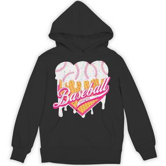 Baseball Home Plate Drip For Boys Ice Cream Spinkle Hoodie - Thegiftio UK