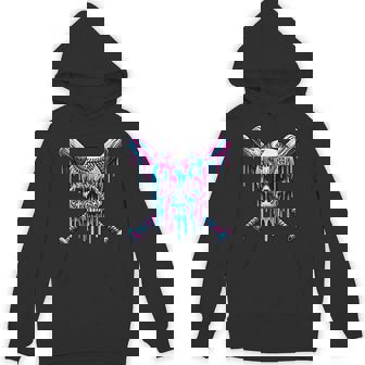 Baseball Skull Drip Baseball Drip Baseball Ice Cream Drip Hoodie - Monsterry