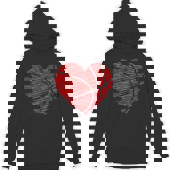 Basketball Heart Love Valentines Day Player Coach Hoodie | Seseable UK