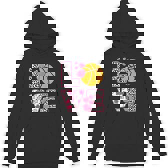Basketball Valentine Love With Heart Valentine's Day Hoodie - Monsterry