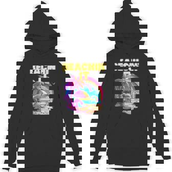 Beachin It Retro 80s Summer Colorful Beach Rainbow Trendy Unisex Hoodie - Monsterry