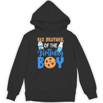 Big Brother Of The Birthday Boy Milk And Cookies 1St Hoodie - Thegiftio UK