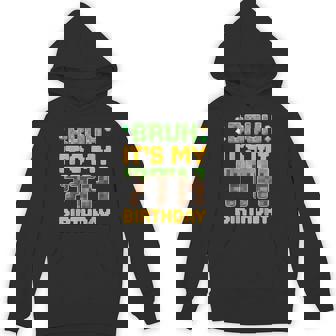 Birthday Boy Bruh It's My 7Th Birthday Gamer Pixel Number Hoodie - Seseable