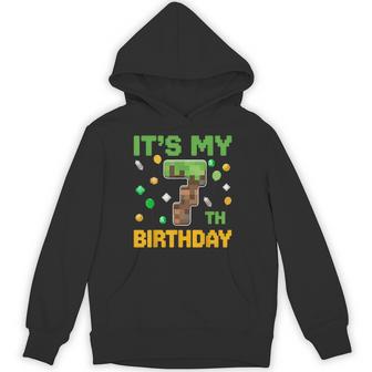 Birthday Boy It's My 7Th Birthday Gamer Pixel Number Hoodie - Thegiftio UK