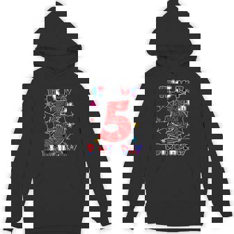 Birthday Party Spider Outfit It's My 5Th Birthday 5 Year Old Hoodie - Monsterry