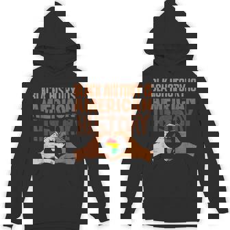 Black History Is American History African Pride Hand Heart Hoodie - Monsterry