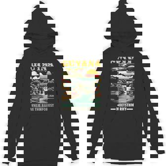 Born In Guyana Flag Travel Country Guyanese Pride Unisex Hoodie - Thegiftio