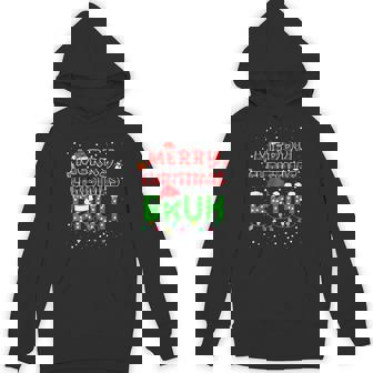 Bruh Merry Christmas Red Plaid Xmas Pajama Hoodie | Mazezy
