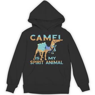 Camel Spirit Animal Camel Blue Dress Arabian Camel Animal Unisex Hoodie - Monsterry