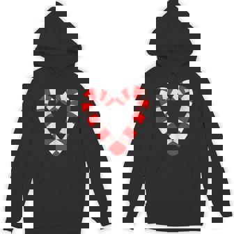 Candy Cane Hearts Tee Christmas Xmas Holidays Santa Tee Unisex Hoodie - Monsterry