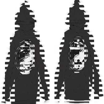 Cartoon Halloween Ghosts Yin Yang In And Unisex Hoodie - Monsterry