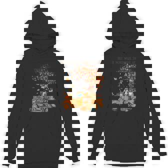 Cats Fall Pumpkin-Full Truck Autumn Tree Leaves Cat Owner Unisex Hoodie - Monsterry
