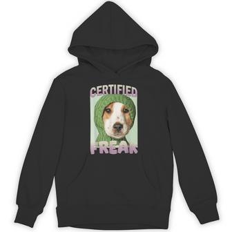 Certified Freak Dog Meme- Cute Corgi Dog Meme Unisex Hoodie - Thegiftio UK