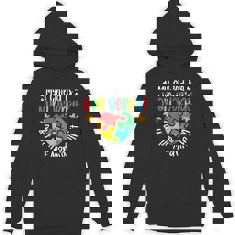 My Child May Be Non-Verbal But His Mama Ain't Autism Mom Unisex Hoodie - Monsterry
