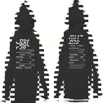 Chilkat Alaska Proud Nutrition Facts Unisex Hoodie - Monsterry