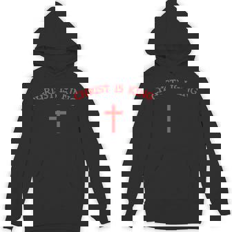 Christ Is King And Cross Christian Faith Believer Tank Top Unisex Hoodie - Monsterry