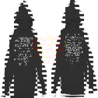 Christmas Alphabet Candy Cane Teachers Students Xmas Teacher Unisex Hoodie - Monsterry
