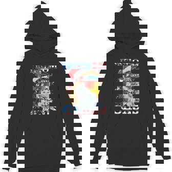 Christmas Bald Eagle Mullet USA Patriotic Christmas Eagle Unisex Hoodie - Monsterry