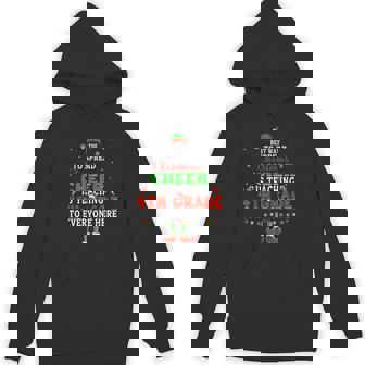Christmas Cheer Is Teaching 4th Grade Santa Elf Teacher Xmas Unisex Hoodie - Monsterry