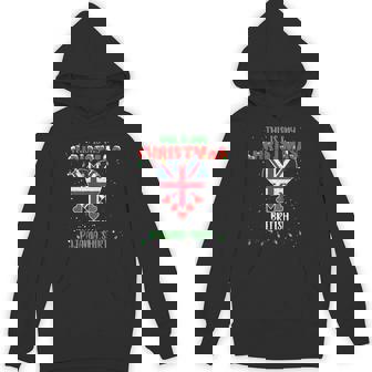 This Is My Christmas Lights Love British Flag Pajama Unisex Hoodie - Monsterry