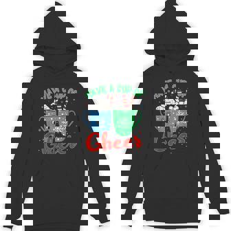 Christmas Mascots Coffee Hot Cocoa Have A Cup Of Cheer Ugly Unisex Hoodie - Monsterry