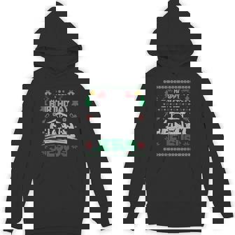 Christmas Outfit Happy Birthday Jesus Holiday Ugly Sweater Unisex Hoodie - Monsterry