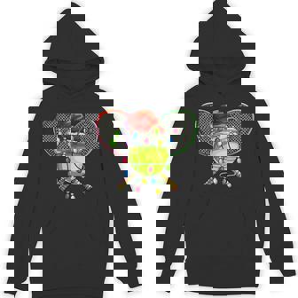 Christmas Tennis Xmas Christmas Tree Lights Tennis Player Unisex Hoodie - Monsterry