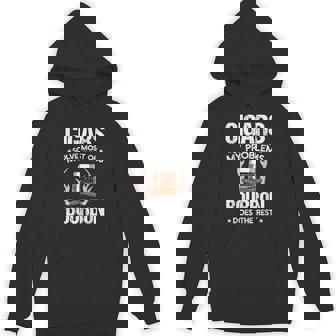 Cigars Solve Most Of My Problems Bourbon Does Rest Vintage Hoodie - Seseable