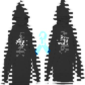 Colorectal Colon Cancer Awareness Blue Ribbon Colonoscopy Hoodie - Thegiftio UK