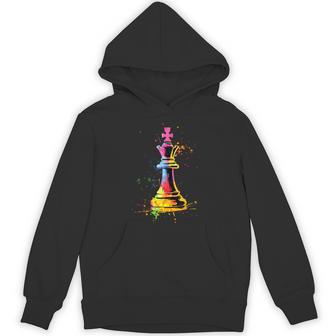 Colorful Chess Piece Chess Player Hoodie - Thegiftio UK