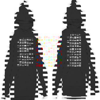 Cool Flags Of The World Countries International Flags Travel Unisex Hoodie - Monsterry